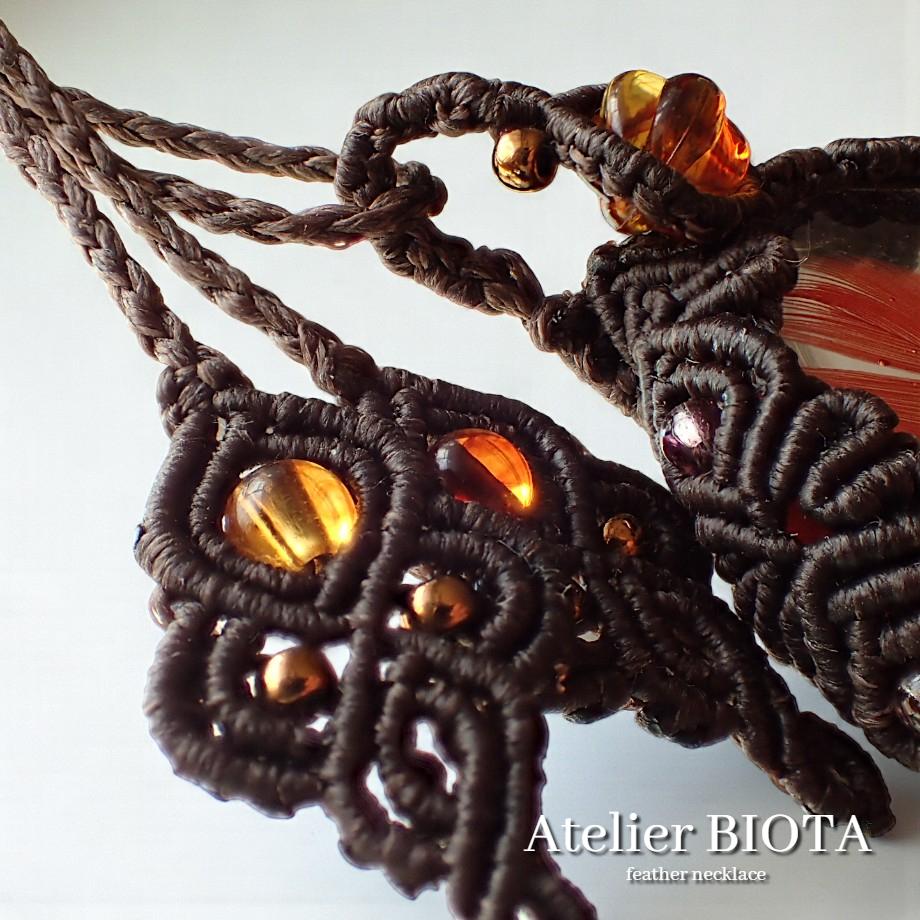 羽毛樹脂封入標本ネックレス | 4枚目