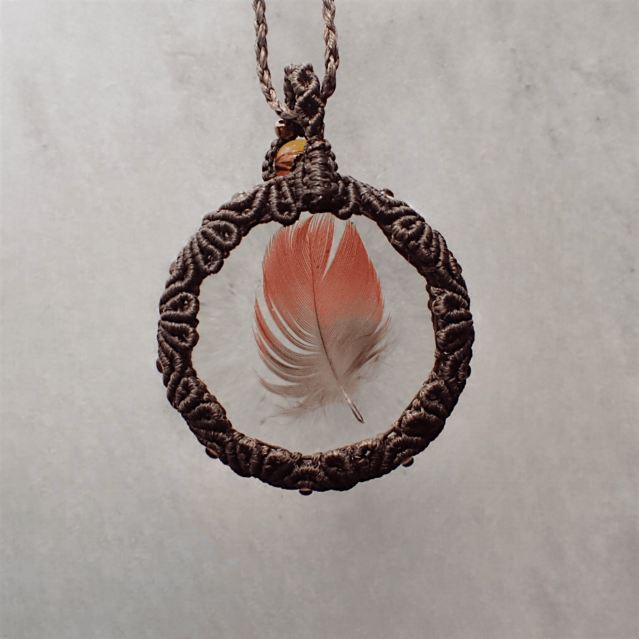 羽毛樹脂封入標本ネックレス | 7枚目