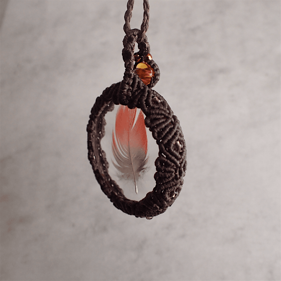 羽毛樹脂封入標本ネックレス | 9枚目