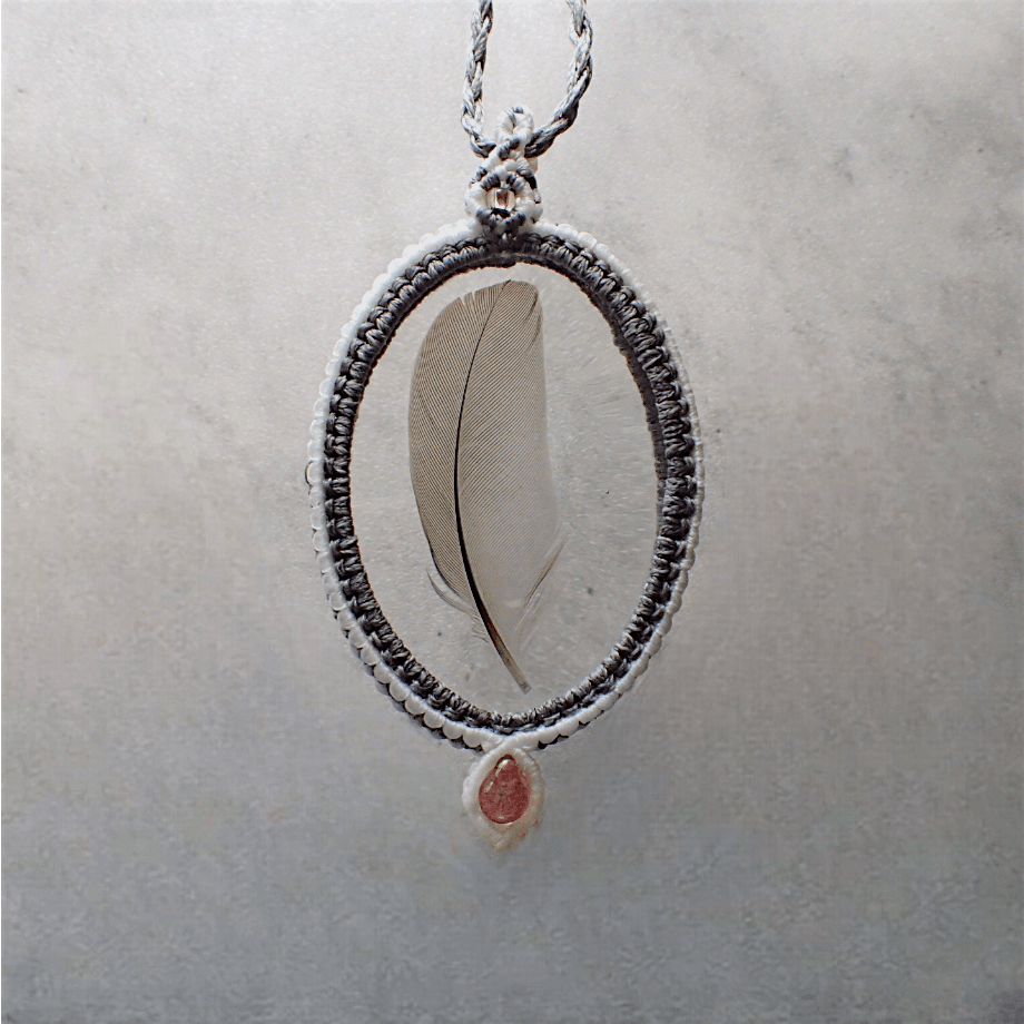 羽毛樹脂封入標本ネックレス | 6枚目