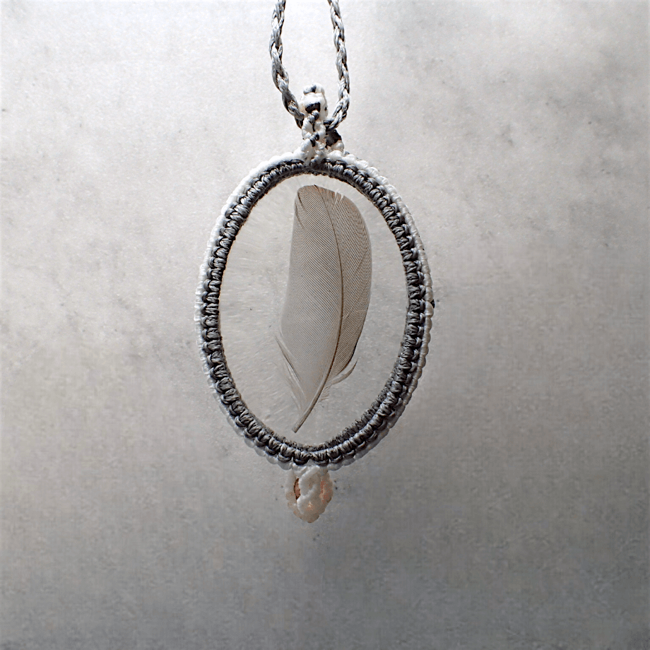 羽毛樹脂封入標本ネックレス | 7枚目