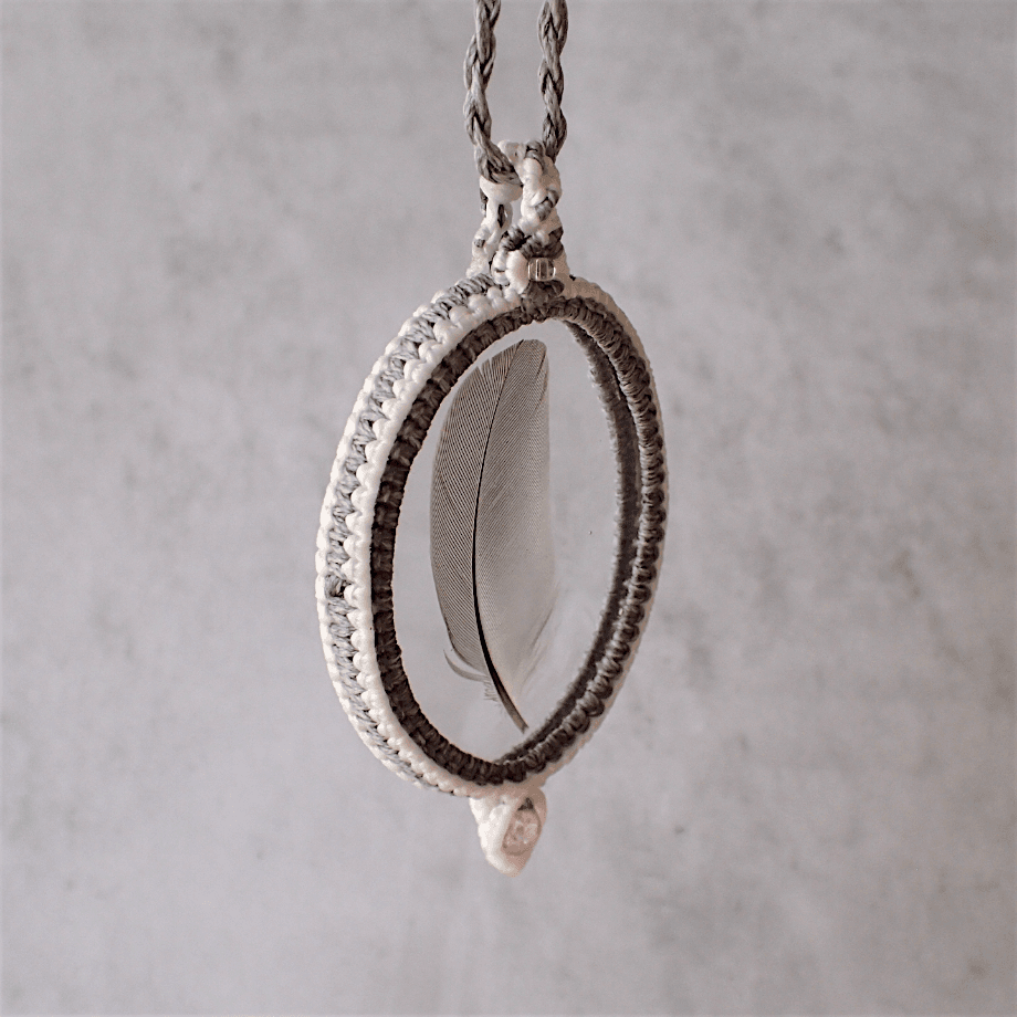 羽毛樹脂封入標本ネックレス | 8枚目