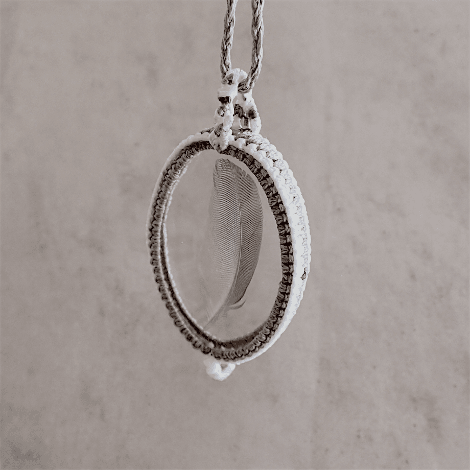 羽毛樹脂封入標本ネックレス | 9枚目