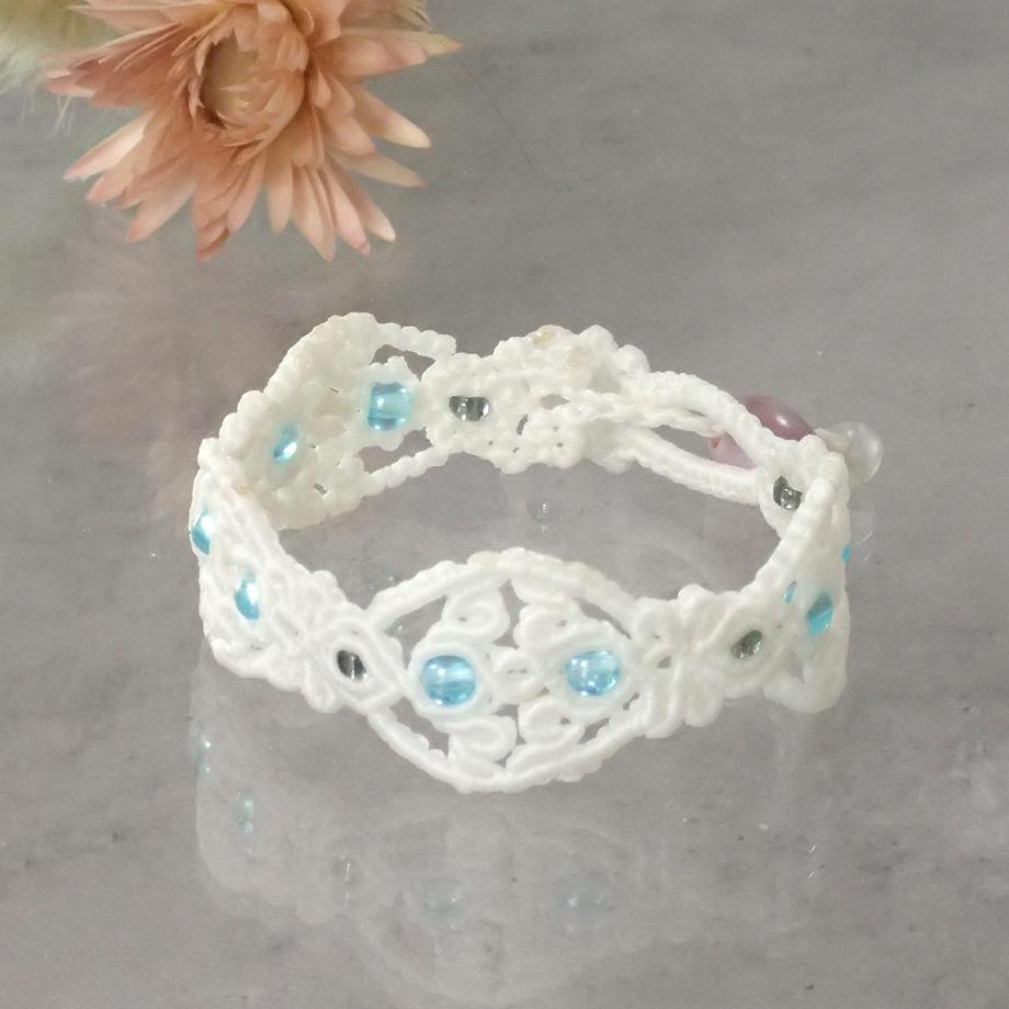 タカラガイマクラメブレスレット S1枚目の画像