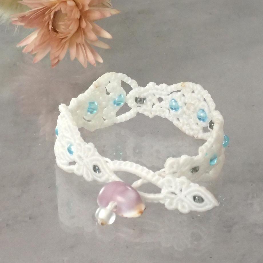 タカラガイマクラメブレスレット S | 2枚目