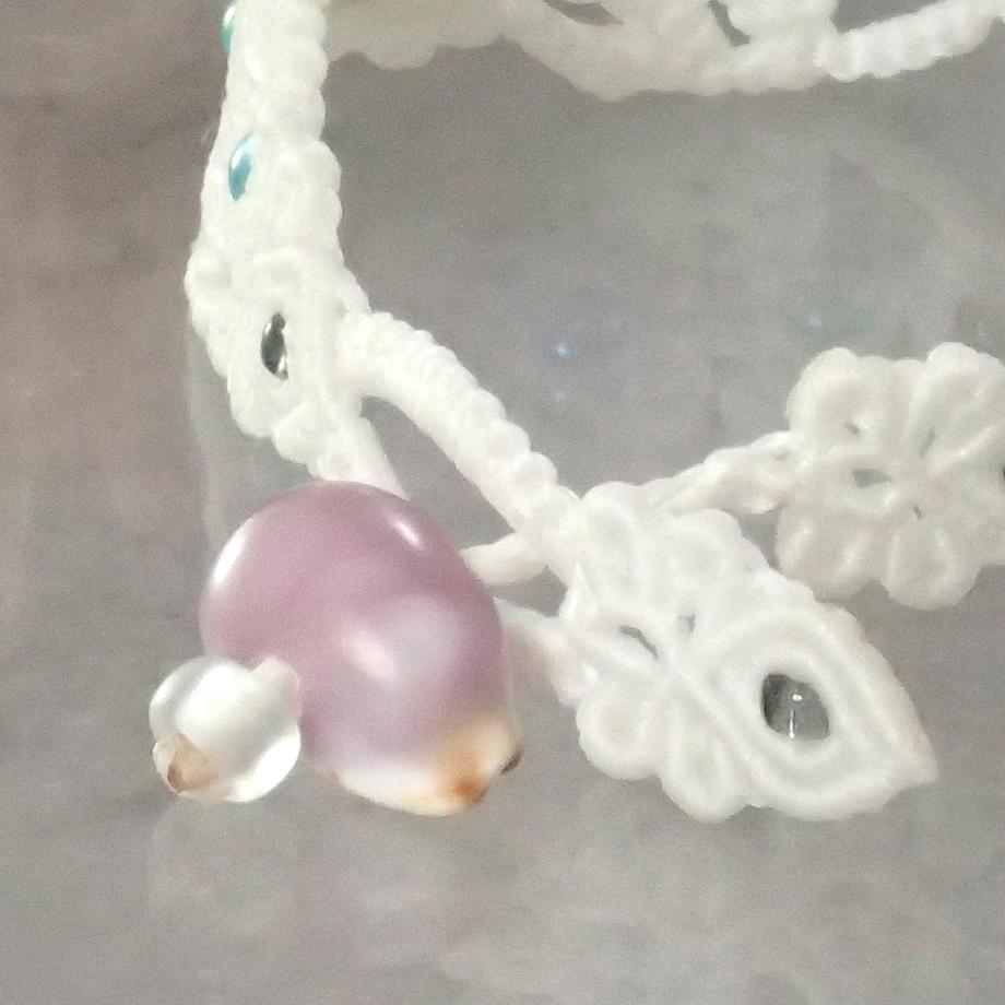 タカラガイマクラメブレスレット S | 4枚目