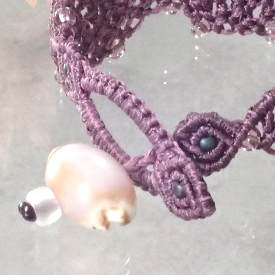 タカラガイマクラメブレスレット S | 4枚目