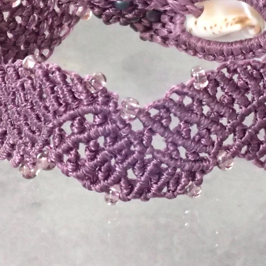 タカラガイマクラメブレスレット S | 5枚目