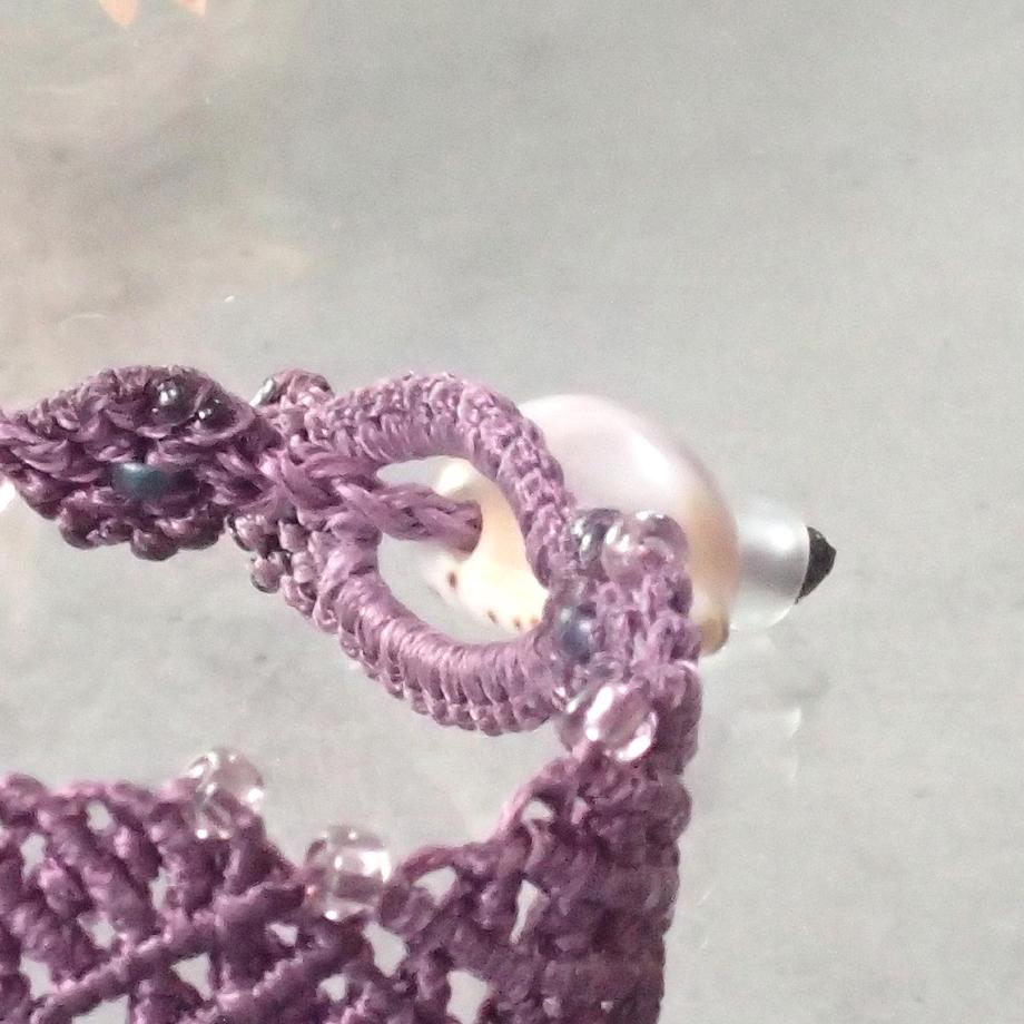 タカラガイマクラメブレスレット S | 6枚目