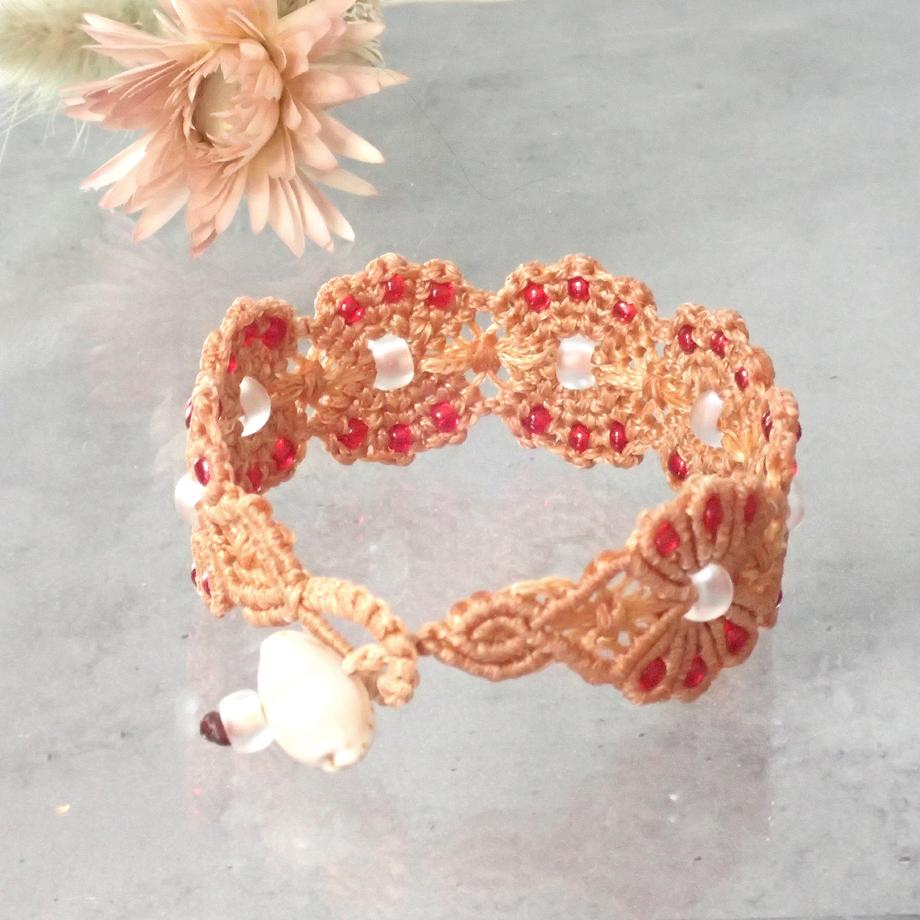 タカラガイマクラメブレスレット S | 2枚目