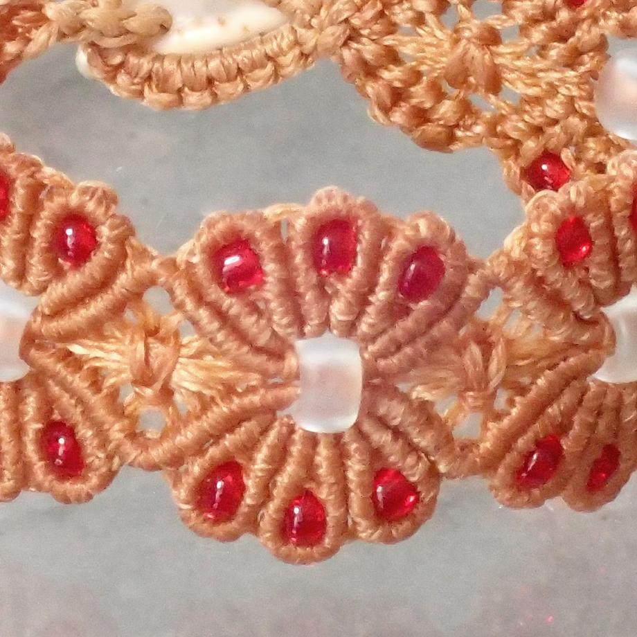 タカラガイマクラメブレスレット S | 5枚目