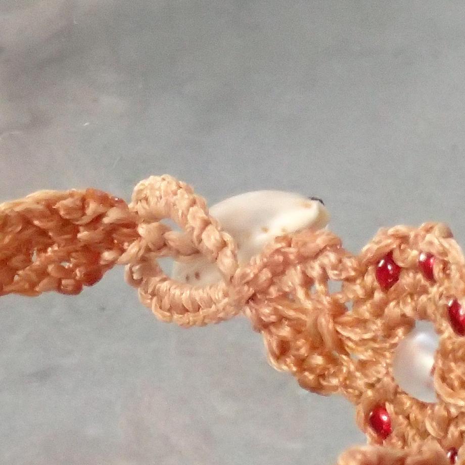 タカラガイマクラメブレスレット S | 6枚目