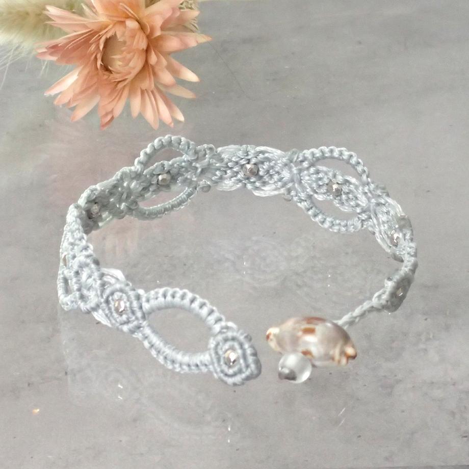 タカラガイマクラメブレスレット S | 7枚目