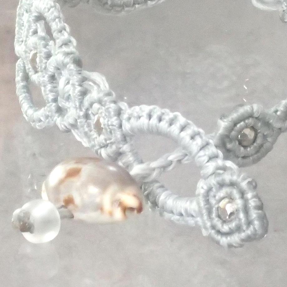 タカラガイマクラメブレスレット S | 8枚目