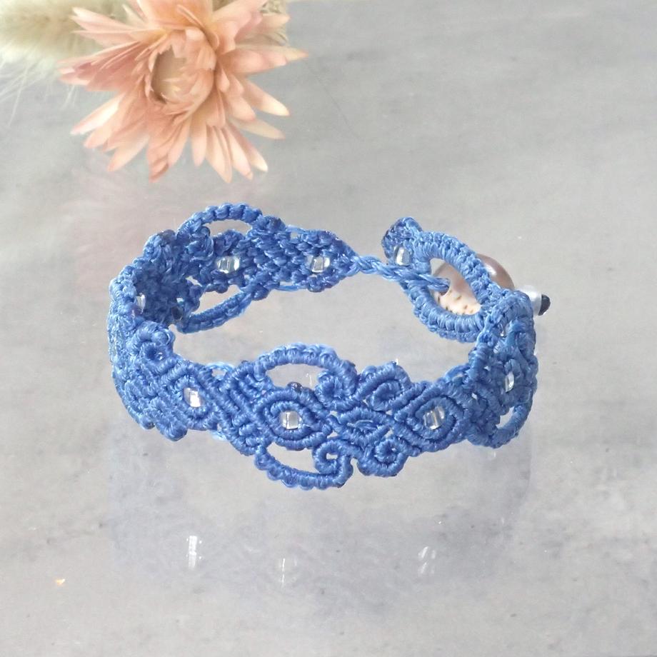 タカラガイマクラメブレスレット S | 5枚目