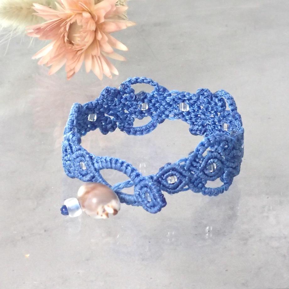 タカラガイマクラメブレスレット S | 6枚目