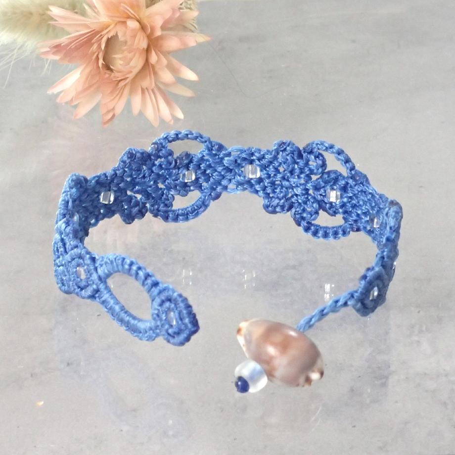 タカラガイマクラメブレスレット S | 7枚目