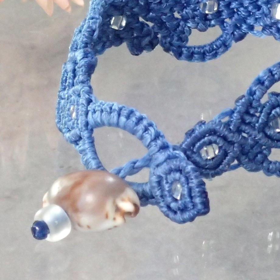 タカラガイマクラメブレスレット S | 8枚目