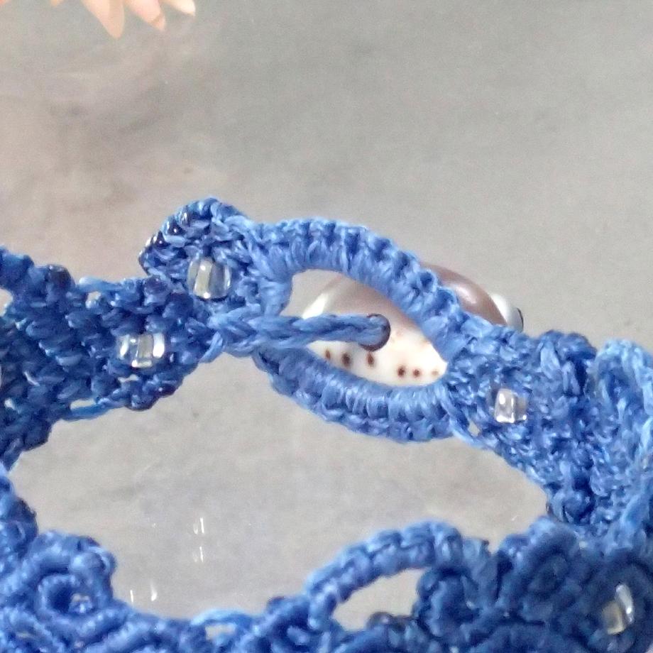 タカラガイマクラメブレスレット S | 10枚目