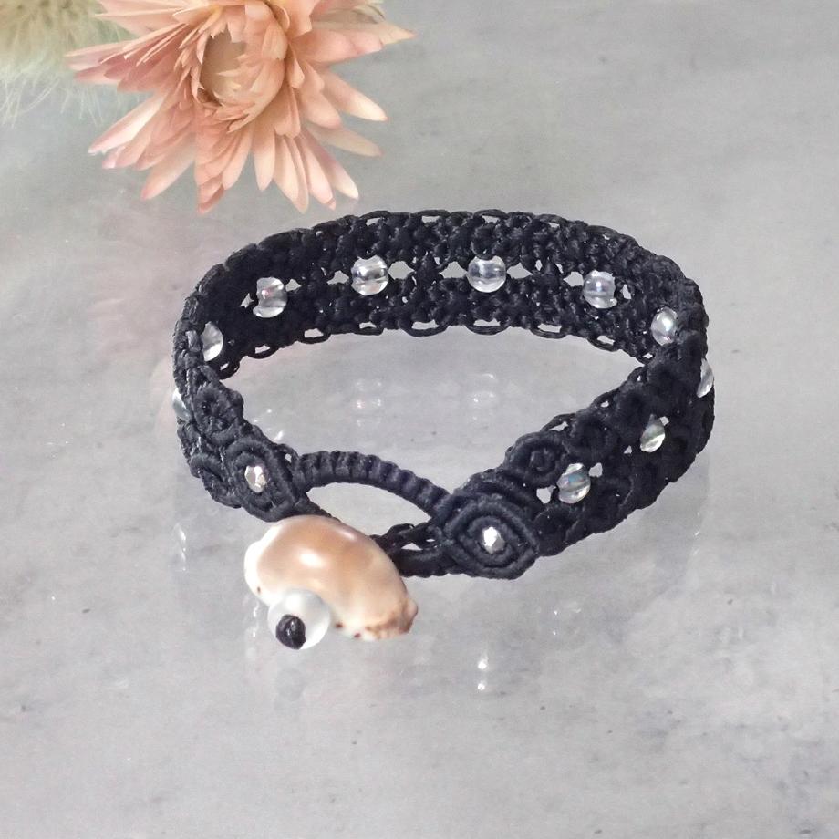 タカラガイマクラメブレスレット S | 6枚目