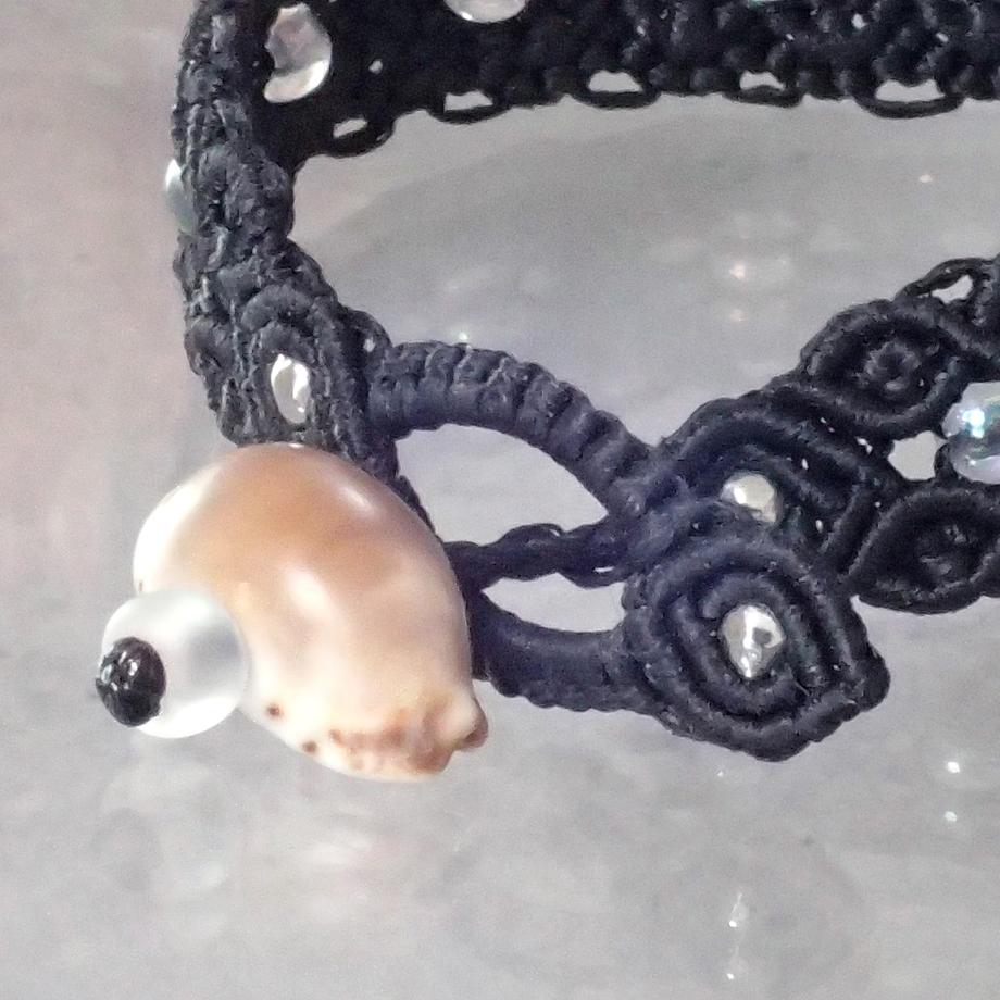 タカラガイマクラメブレスレット S | 8枚目