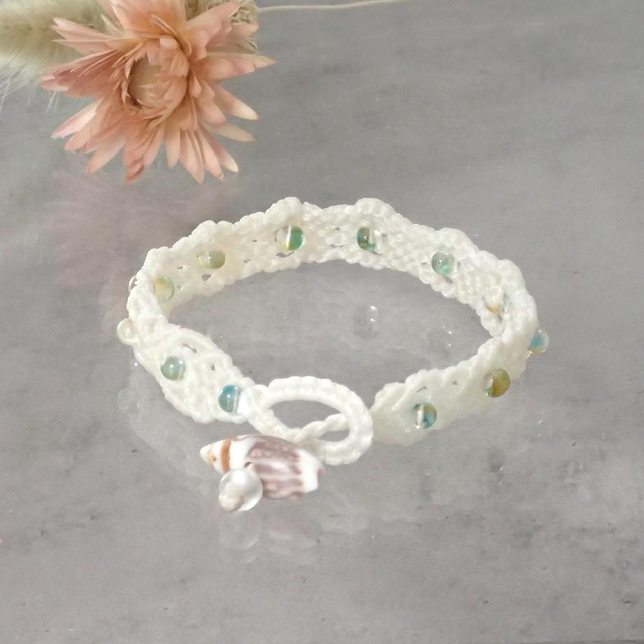 巻貝マクラメブレスレット S | 2枚目