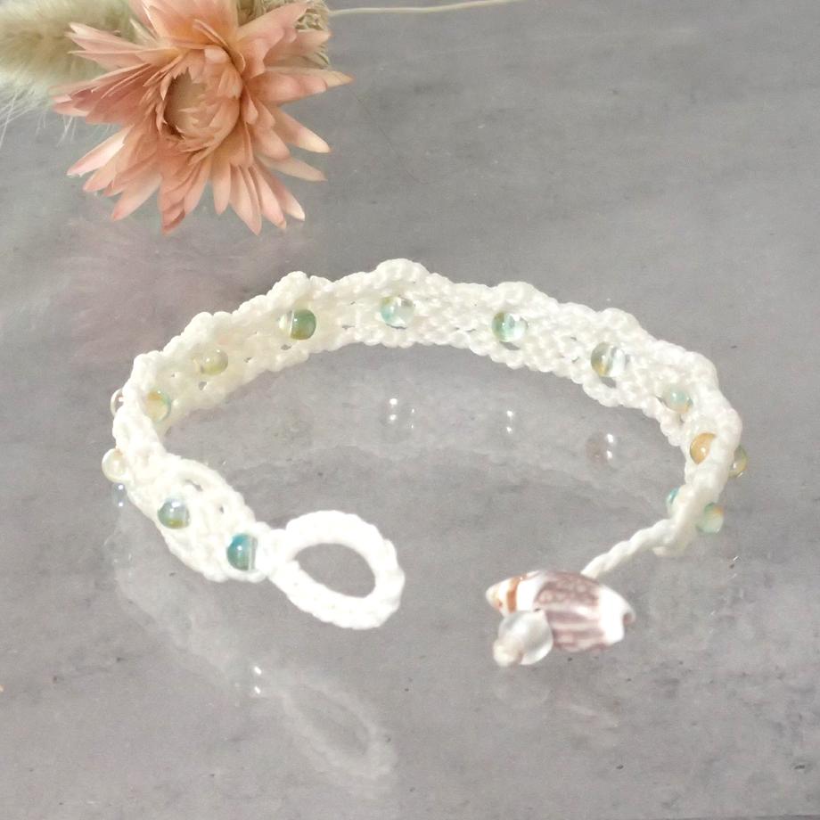 巻貝マクラメブレスレット S | 3枚目