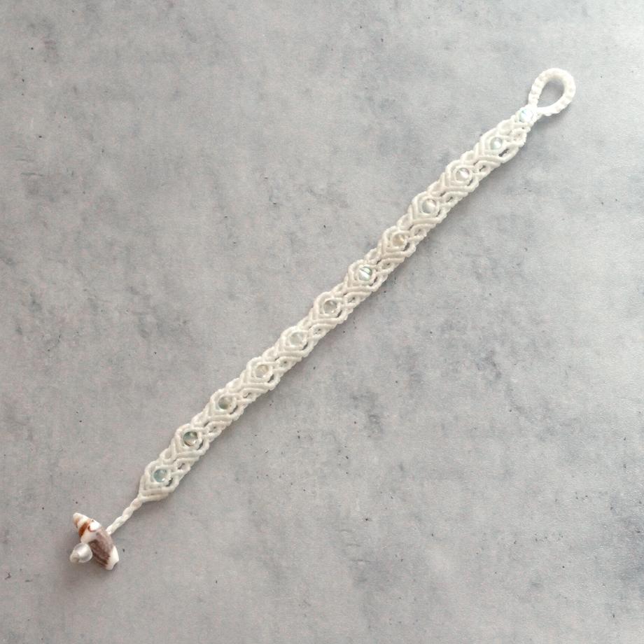 巻貝マクラメブレスレット S | 7枚目