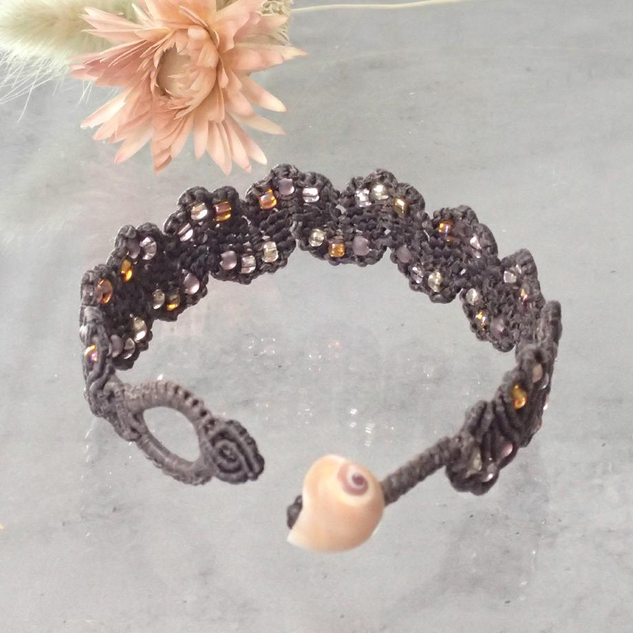 巻貝マクラメブレスレット S | 3枚目