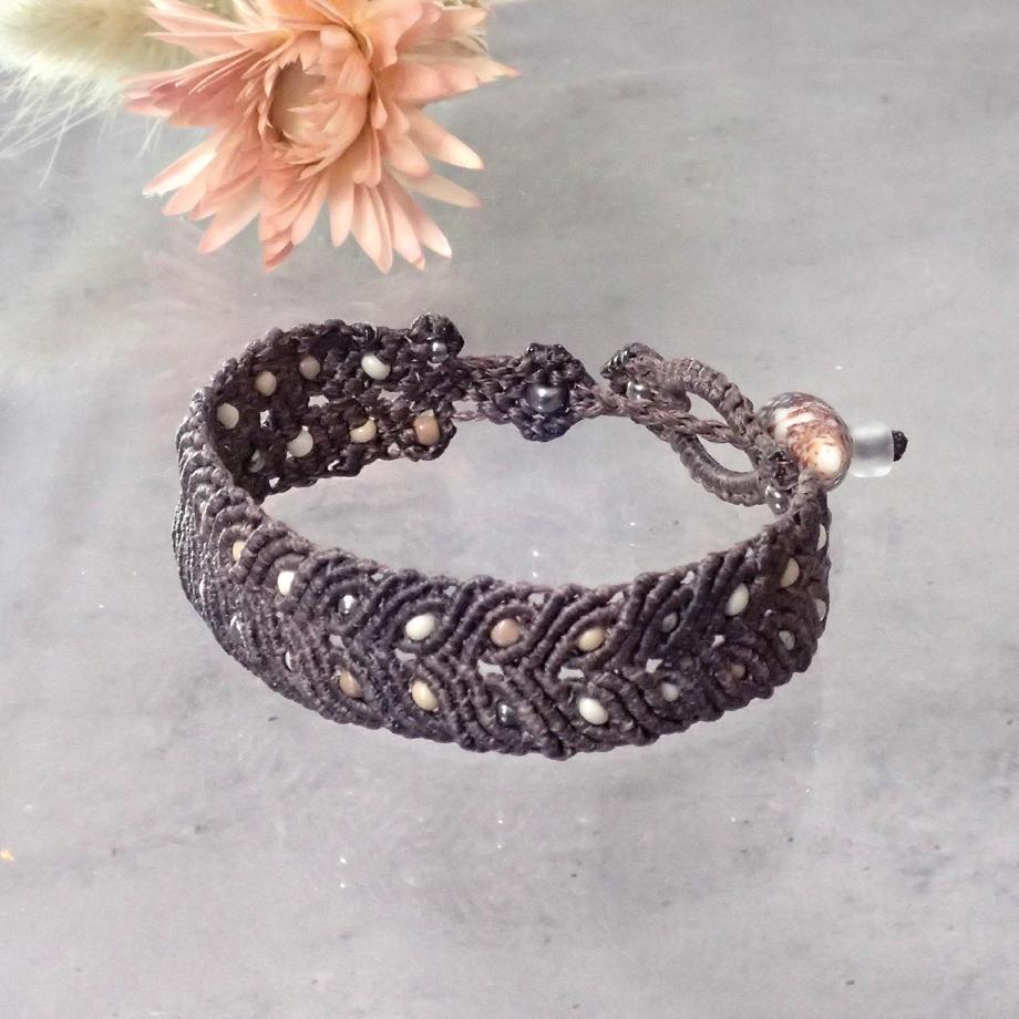 巻貝マクラメブレスレット S | 5枚目