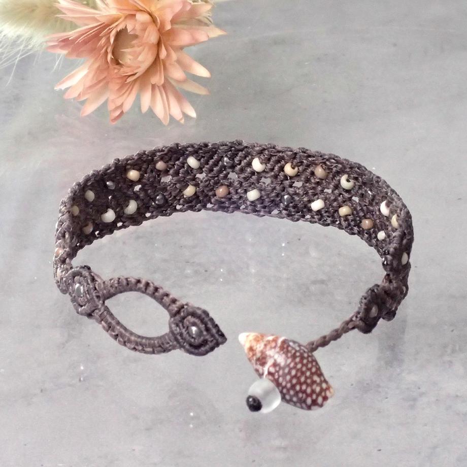 巻貝マクラメブレスレット S | 7枚目