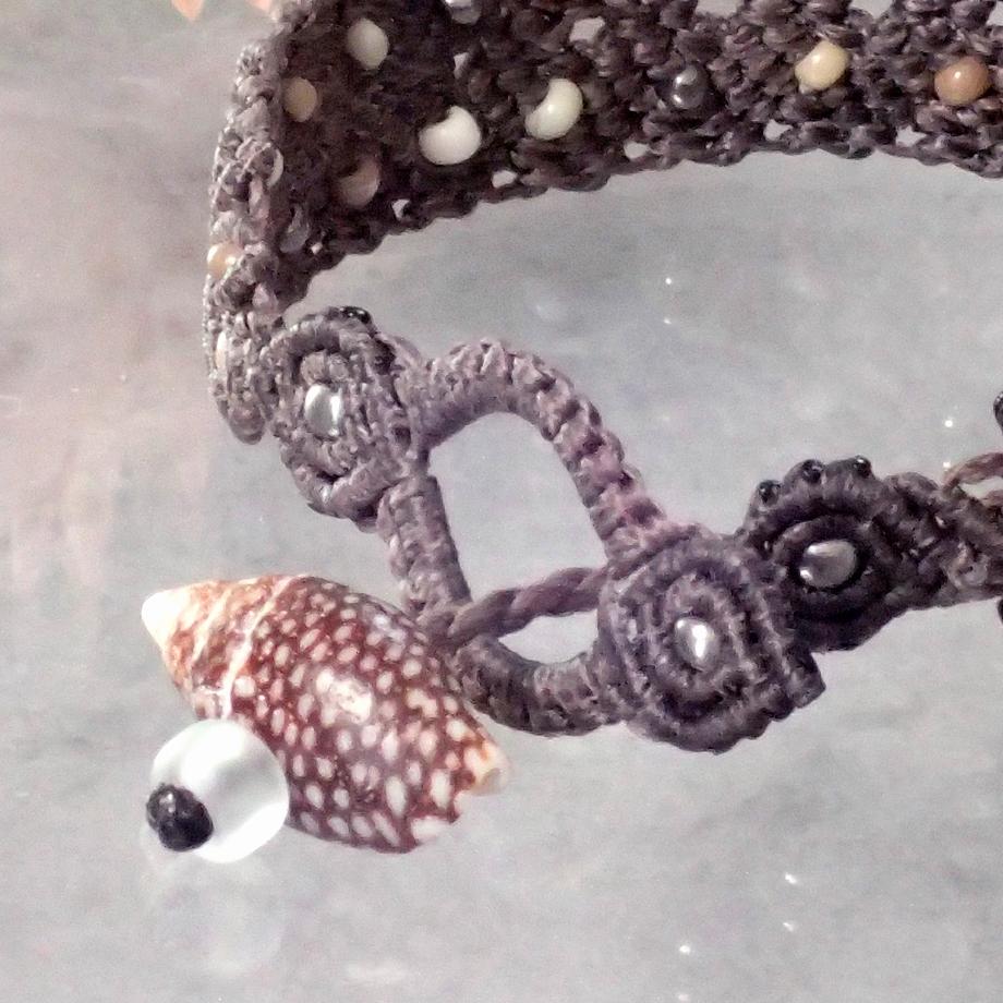 巻貝マクラメブレスレット S | 8枚目