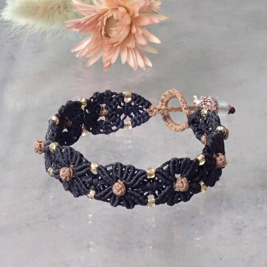 巻貝マクラメブレスレット S | 5枚目