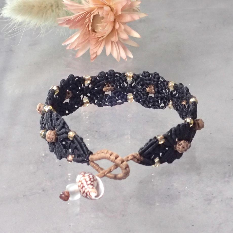 巻貝マクラメブレスレット S | 6枚目