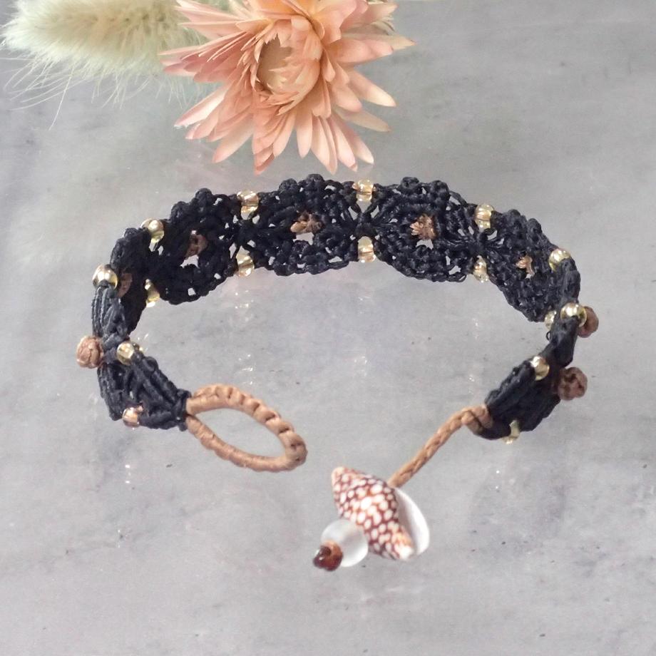 巻貝マクラメブレスレット S | 7枚目