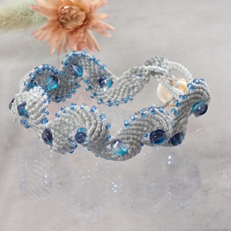 巻貝マクラメブレスレット M | 5枚目