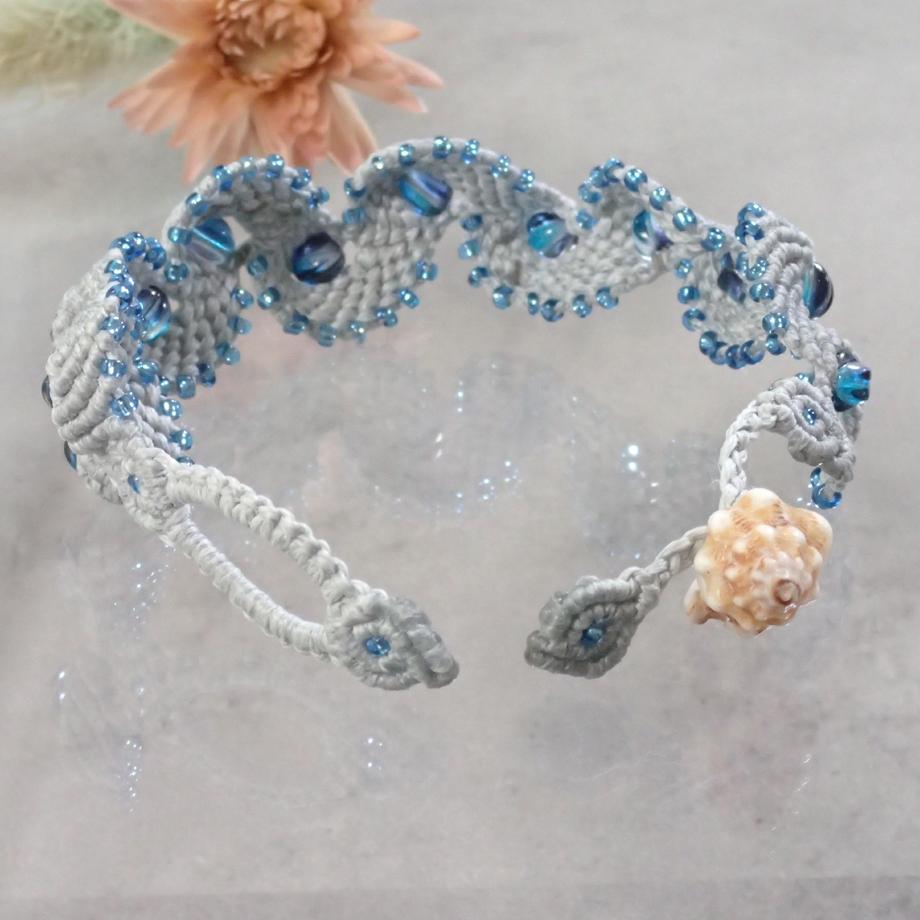 巻貝マクラメブレスレット M | 7枚目