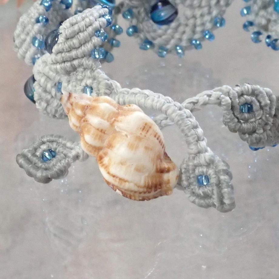 巻貝マクラメブレスレット M | 8枚目