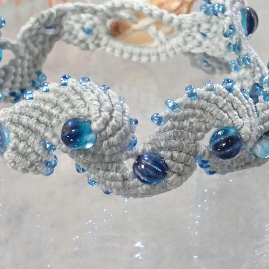 巻貝マクラメブレスレット M | 9枚目