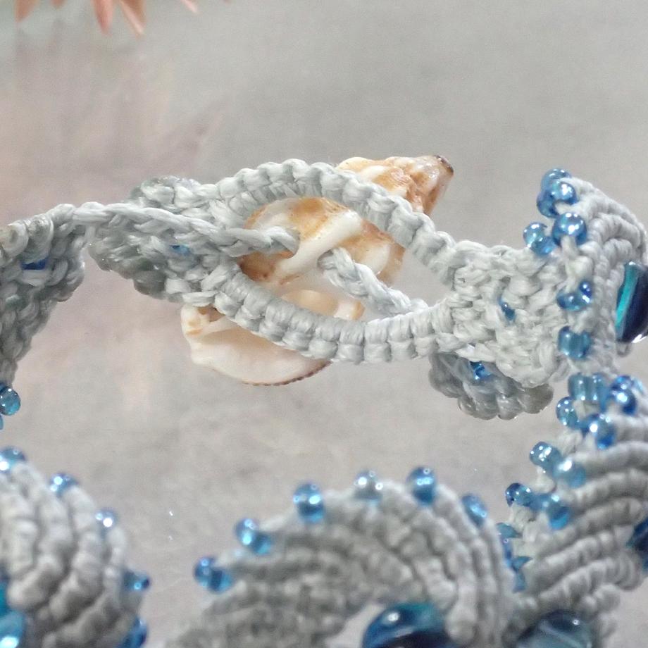 巻貝マクラメブレスレット M | 10枚目