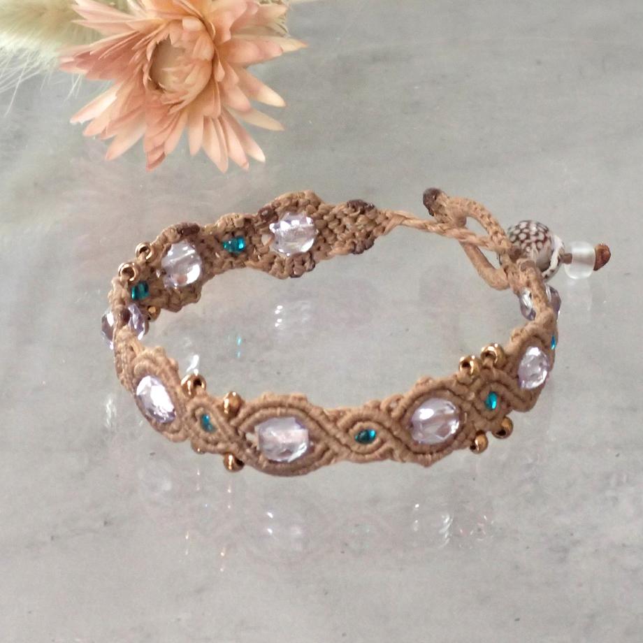 巻貝マクラメブレスレット M1枚目の画像