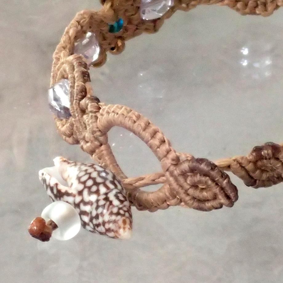 巻貝マクラメブレスレット M | 4枚目