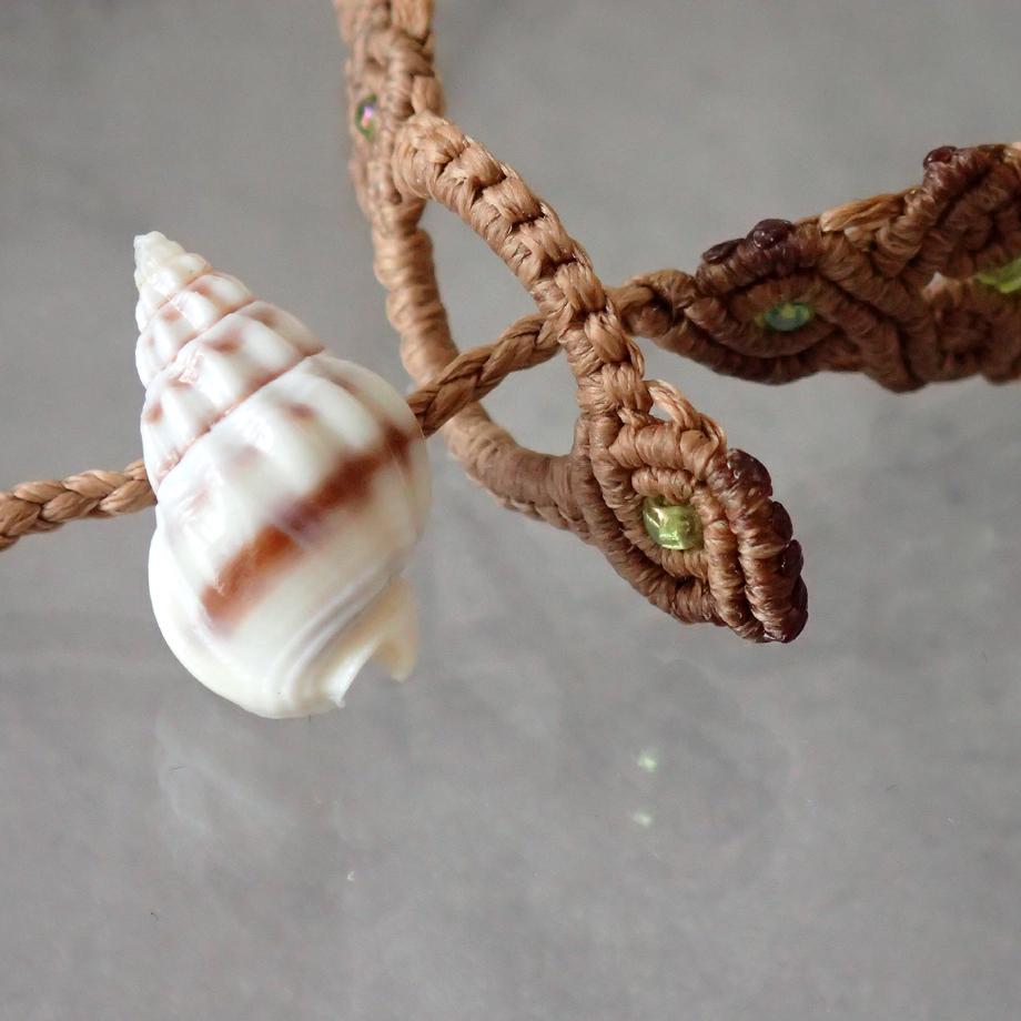 巻貝マクラメブレスレット L | 8枚目