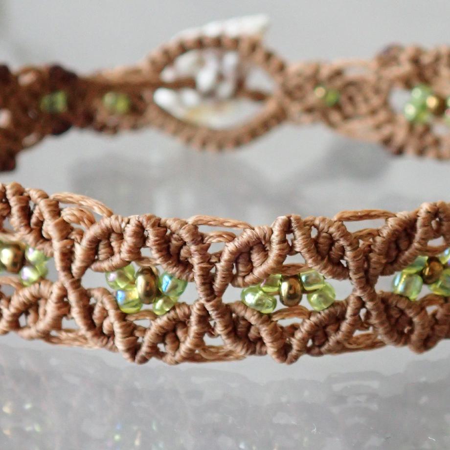 巻貝マクラメブレスレット L | 9枚目