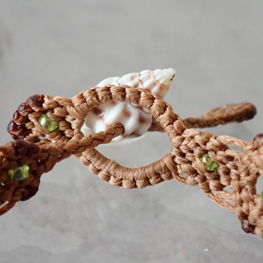 巻貝マクラメブレスレット L | 10枚目