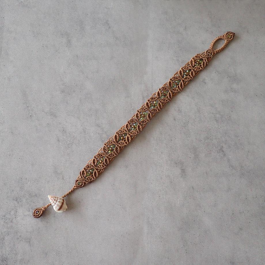 巻貝マクラメブレスレット L | 11枚目