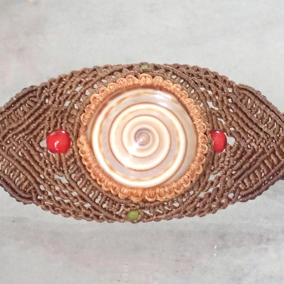 巻貝マクラメブレスレット L | 9枚目