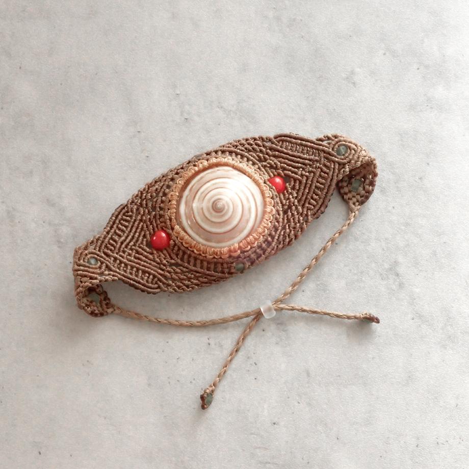 巻貝マクラメブレスレット L | 11枚目