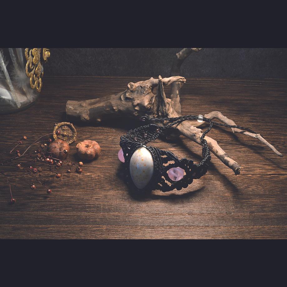 タカラガイマクラメブレスレット L | 12枚目