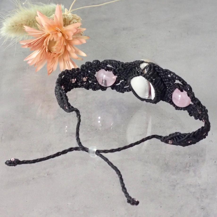 タカラガイマクラメブレスレット L | 6枚目